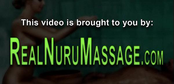  Nuru covered milf masseuse gets fucked